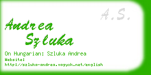 andrea szluka business card